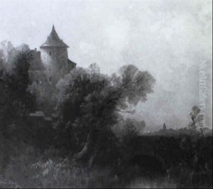 Blick Auf Eine Burg Hinter Baumen Blick Auf Eine Burg Hinter Baumen