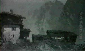 Berghof (bauernhaus Und Scheunen Im Hochgebirge) by Oskar Mulley