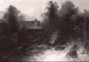 Rauschender Gebirgsbach by Oskar Mulley