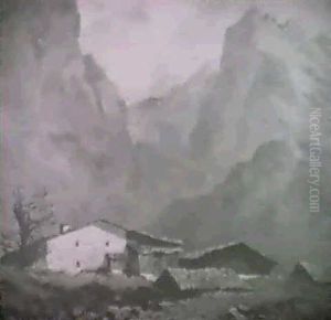 Small Village In The Alps by Oskar Mulley