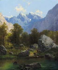 Partie Vom Obersee Bei Berchtesgaden Partie Vom Obersee Bei Berchtesgaden