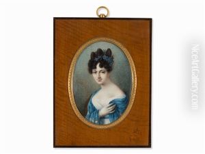 Portrait Of A Lady by Etienne Ferdinand Mulnier