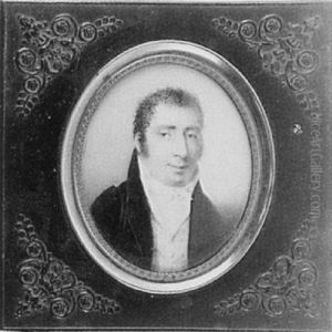 A Gentleman, In Blue Jacket, Pale Yellow Waistcoat, White Shirt And Tied White Cravat