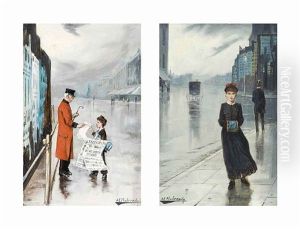 Chelsea (+ After Train - London; Pair) by Augustus Edwin Mulready
