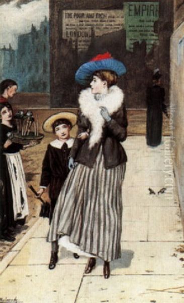 London Streets - The Poor And Rich, Pavement And Gutter - view 1
