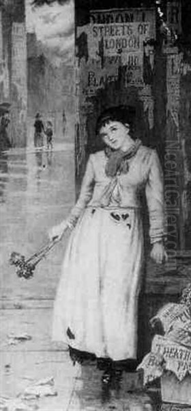 A London Flower Girl - view 1