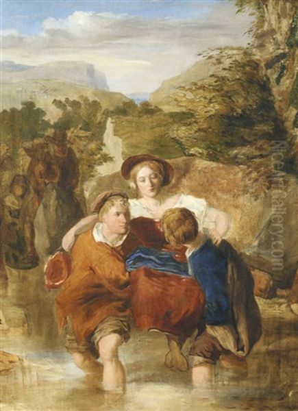 Study For 'crossing The Ford - view 1