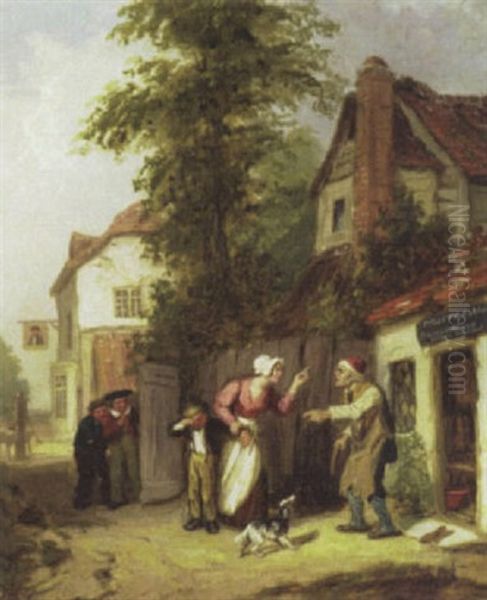 Dispute Outside Cobbler's Shop - view 1