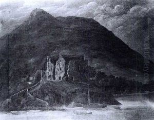 A View Of Carlingford Castle by Thomas James Mulvany