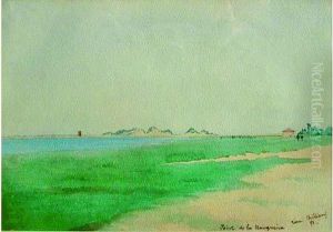Ensemble De 2 Oeuvres Sur Papier (1 Reproduite) by Louis Victor Marie Billiard