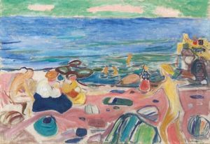 Badescene Fra Asgardstrand (bathing Scene From Asgardstrand) by Edvard Munch