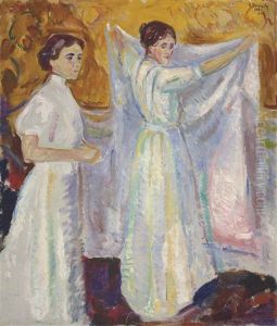 Nurses Holding A Sheet (sykepleiersker Med Laken)