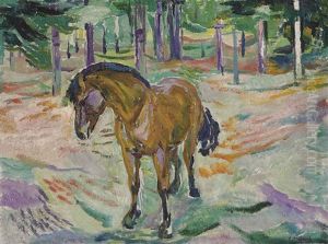 Hest I Landskap by Edvard Munch