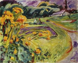 Autumn By The Greenhouse by Edvard Munch