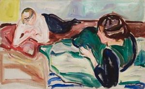 To Liggende Kvinner (two Reclining Women) by Edvard Munch