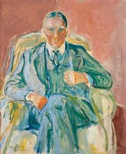 Portrett Av Arkitekt Henrik Bull by Edvard Munch