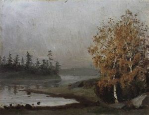 Kleine Flusslandschaft by Edvard Munch