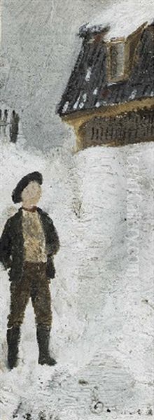 Gutt I Snolandskap (boy In A Snowy Landscape) - view 1