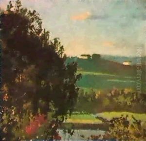 A View Of Gruners Garden, Oslo by Edvard Munch