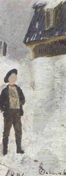 Boy In A Snowy Landscape - view 1