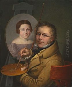 Portraet Af Sophie Og Jacob Munch by Jacob Eduard Munch