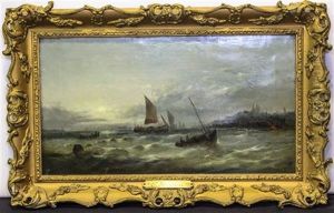 Stormy Scene With Three Boats
