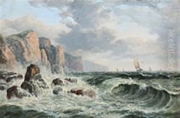Breakers At A Rocky Coast - view 1