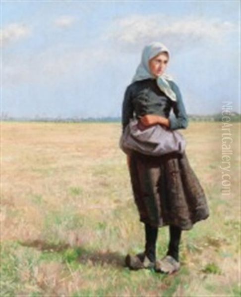 Peasant Girl In A Field, Presumably Near Hirtshals - view 1