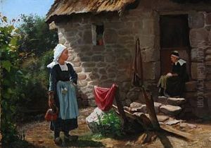 An Exterior From A Farm In Pont-aven In Brittany, France by Emilie Mundt