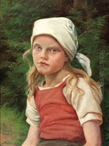 Jeune Fille Au Turban Blanc by Emilie Mundt