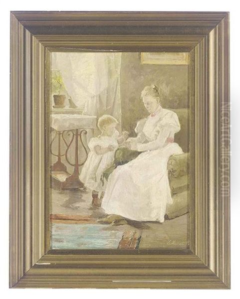 Mother And Child In An Interior - view 1