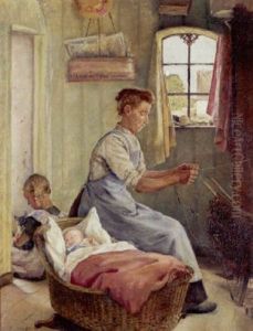 I Fiskerens Hjem by Emilie Mundt