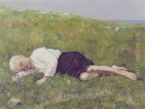 En Lille Hyrdedreng Far Sig En Middagslur En Lille Hyrdedreng Far Sig En Middagslur
