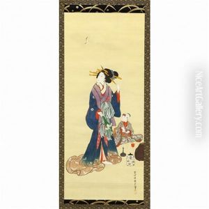Cuculus Poliocephalus And Beauty by Utagawa Munehisa (Kunisada II)