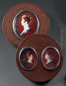 Triple Portrait De Madame Chenard Et De Ses Deux Fils (3 Works) by Jean Desire Muneret