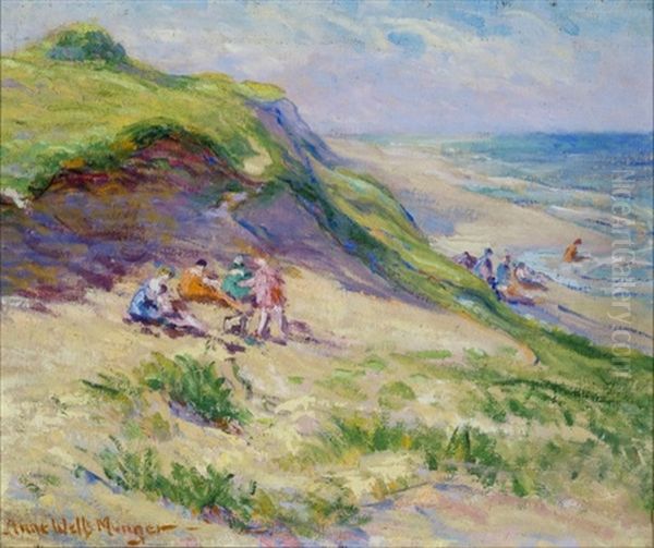 Beach With Bathers - view 1