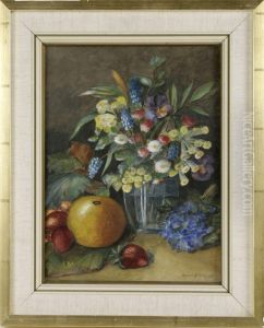 Stilleben Medblommor Och Frukter by Anna Svenborg Billing
