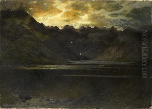 Vue Crepusculaire D'un Lac - view 1