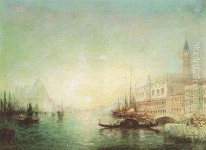 Entrance To The Grand Canal With The Church Of The Salute And St. Mark's, Venice