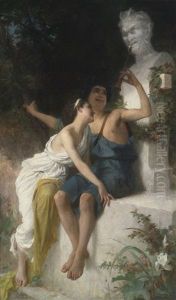 Young Lovers Mocking Pan by Emile Munier