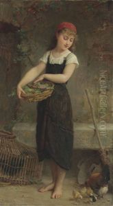 Feeding The Chicks by Emile Munier