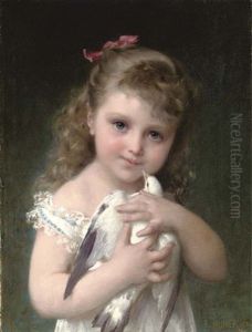 Girl With A Dove by Emile Munier