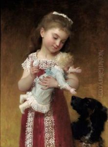 La Jeune Fille Et La Poupee by Emile Munier