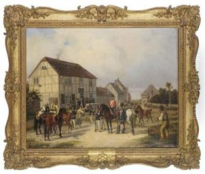 Prussian Soldiers Of The Regiment King Of Hanover Resting By A Tavern (preussische Soldaten Des Regiments Konig Von Hannover Vor Einem Gasthaus)