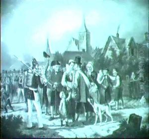 Der Abschied Des Soldaten Von Seiner Familie Der Abschied Des Soldaten Von Seiner Familie