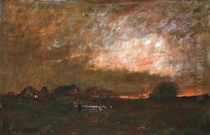 Sunset by Mihaly Munkacsy