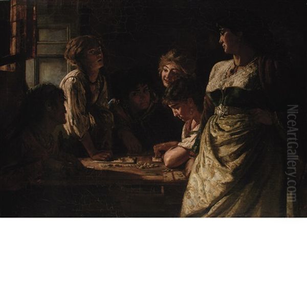 Gypsies Playing A Board Game - view 1