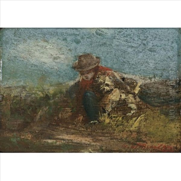 A Boy With His Dog - view 1