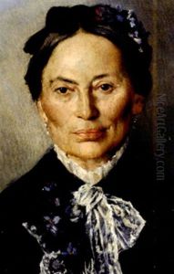 Portrait Einer Alten Dame Mit Weisem Spitzenkragen by Mihaly Munkacsy