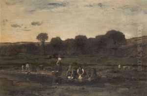 Washerwomen Beside A River Washerwomen Beside A River